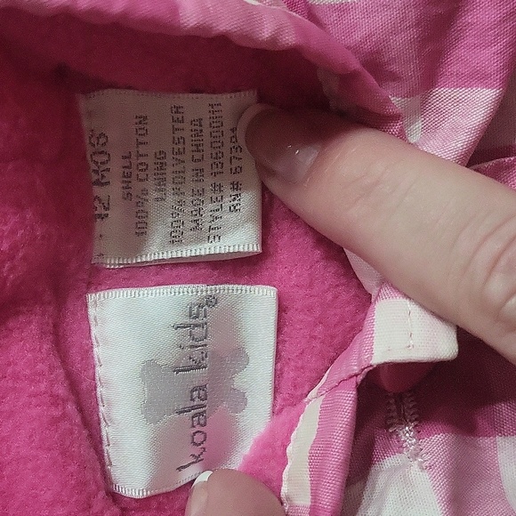 KOALA KIDS Baby girl's fleece lined rain jacket/coat size 12 months - Picture 4 of 4